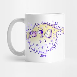 Yellow Pufferfish Puffed Mug